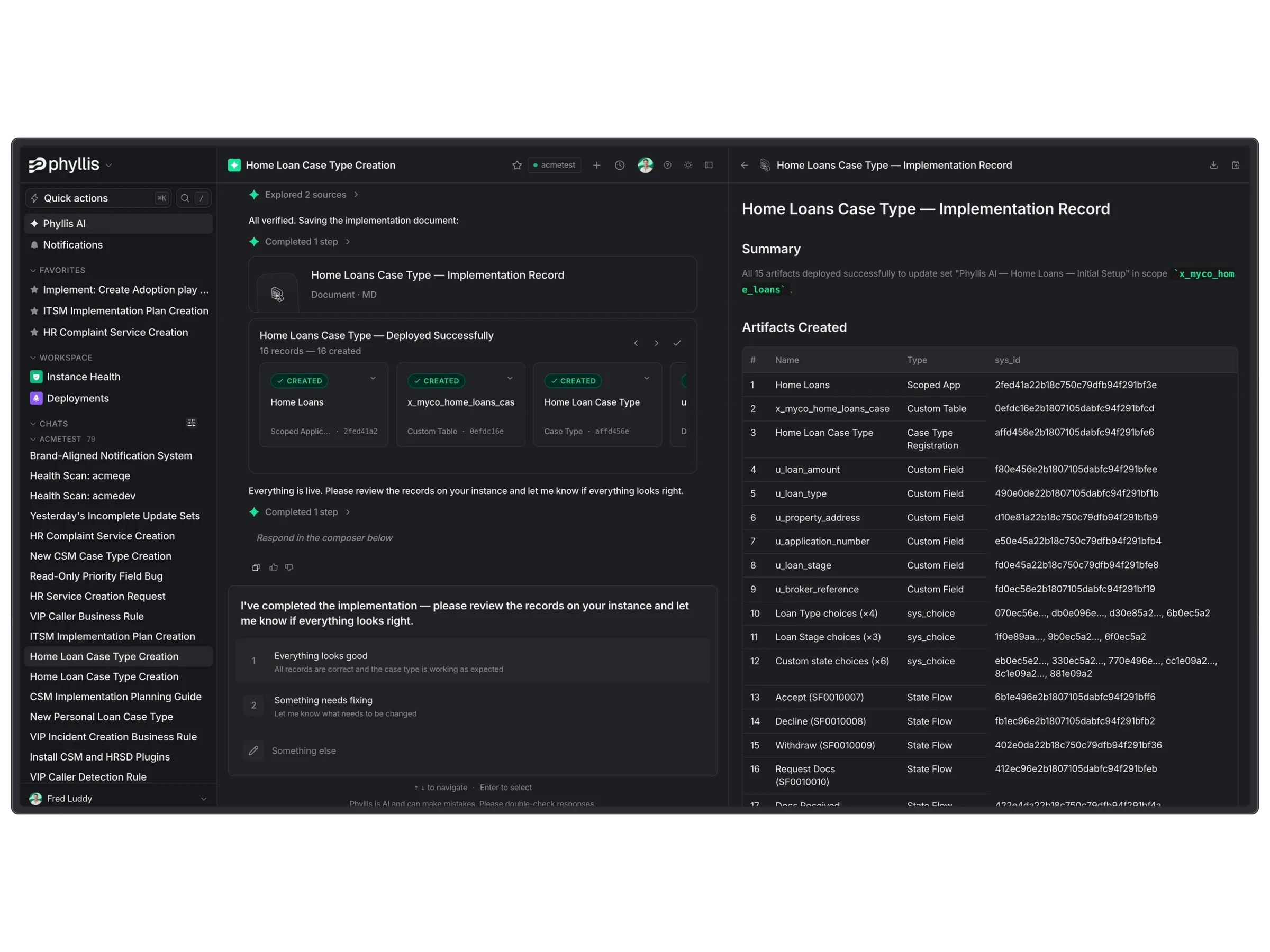 Phyllis Develop workspace preview